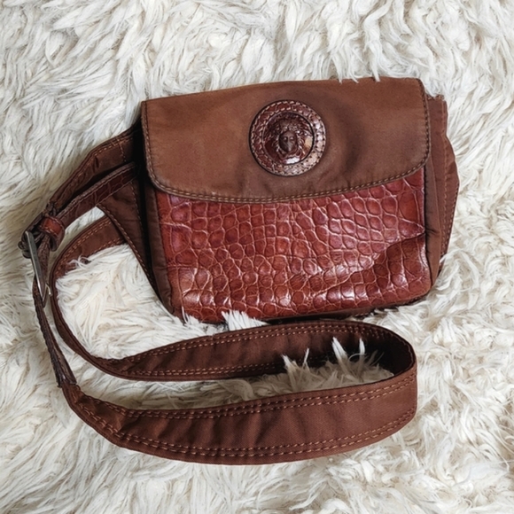 Gianni Versace Brown Crocodile Leather Bum Bag